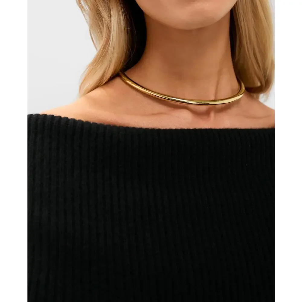 Tuckernuck Off Shoulder Wool Sweater Black Size XXL NEW